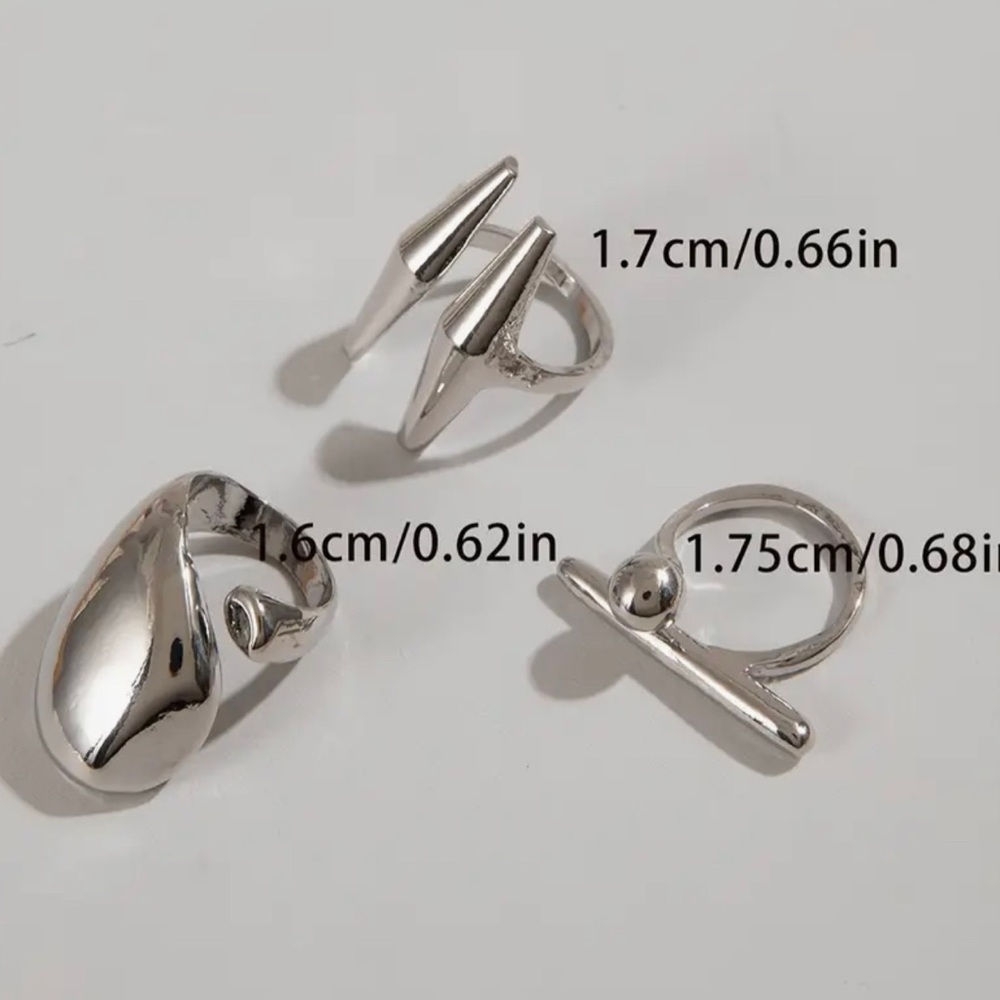 Chic Silver Ring Set - image 2